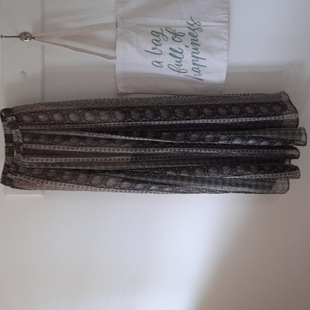 ABERCROMBIE AND FITCH Boho Sheer Chiffon Printed High Waisted Maxi Skirt - Picture 5 of 11